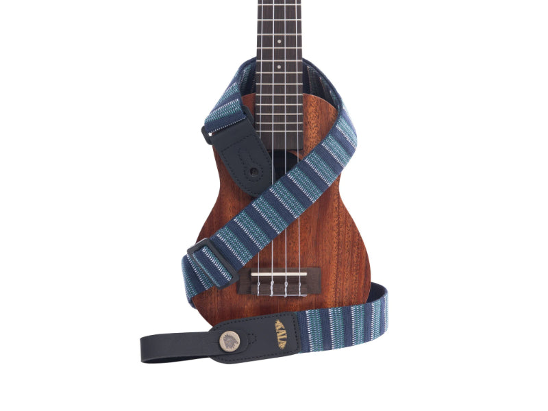Kala STP-SBLUE Blue Stripe Handmade Ukulele Strap