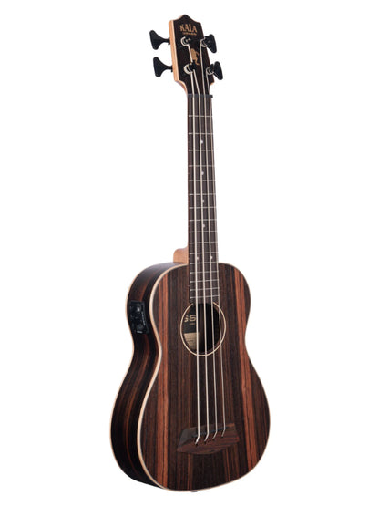 Kala UBASS-EBY-FSRW Striped Ebony Fretted Acoustic-Electric U•BASS® w/ Round Wounds