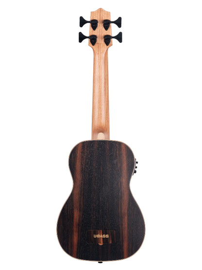 Kala UBASS-EBY-FSRW Striped Ebony Fretted Acoustic-Electric U•BASS® w/ Round Wounds