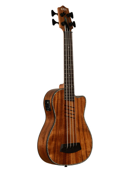 Kala UBASS-HH-KOA-FS Hutch Hutchinson Signature  Koa Electric BASS Ukulele