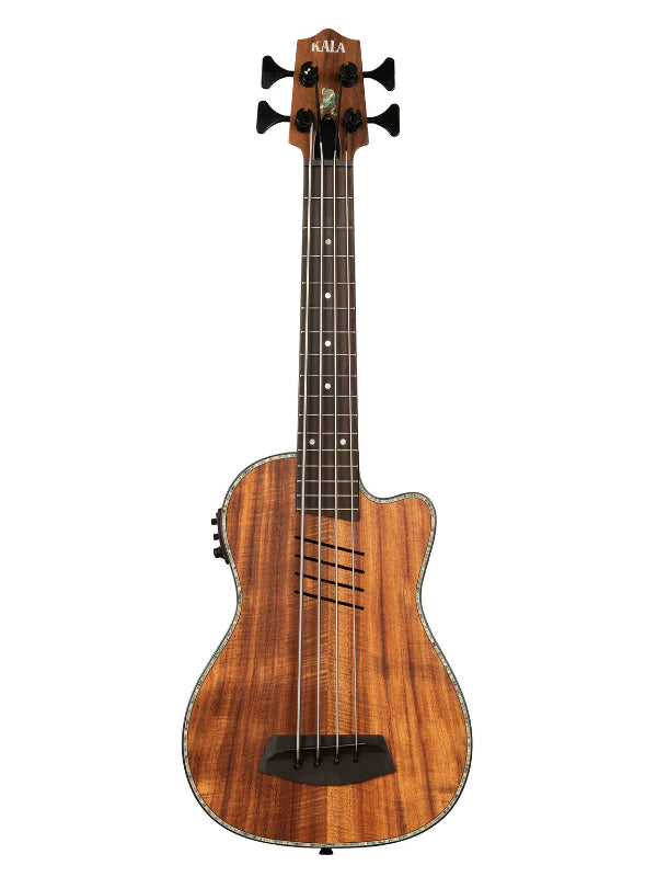 Kala UBASS-HH-KOA-FS Hutch Hutchinson Signature  Koa Electric BASS Ukulele