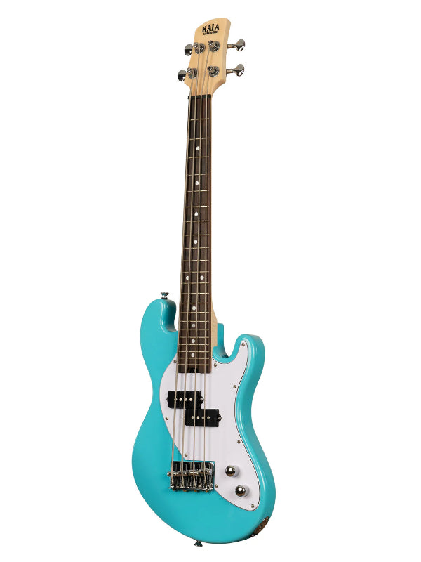 Kala UBASS-SB-BL-FS Electric Surf Blue Fretted U-BASS Ukulele