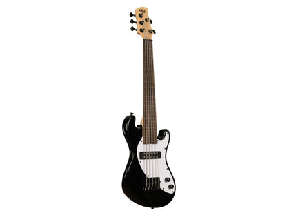 Kala UBASS-SB5-BK-FL Electric  5-String Black Fretless U•BASS® Ukulele