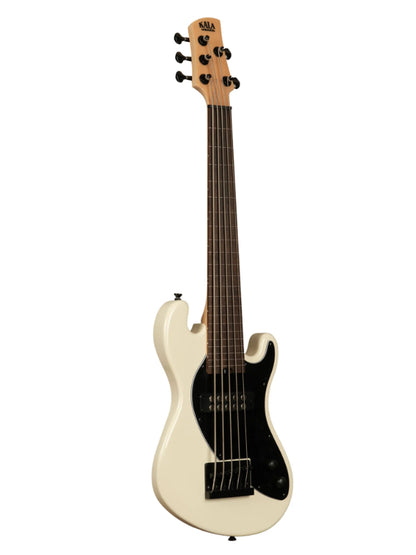 Kala UBASS-SB5-CR-FL Electric 5-String Sweet Cream Fretless U-BASS Ukulele