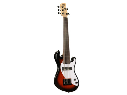 Kala UBASS-SB5-TB-FL Electric 5-String Tobacco Burst Fretless U•BASS® Ukulele