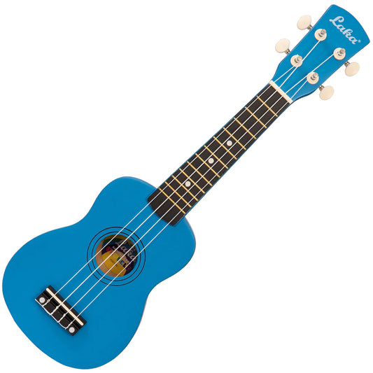 Laka Rainbow Series Soprano Ukulele & Carry Bag ~ Blue