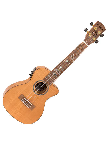 Laka Maple Series Electro-Acoustic Cutaway Ukulele  Carry Bag ~ Concert