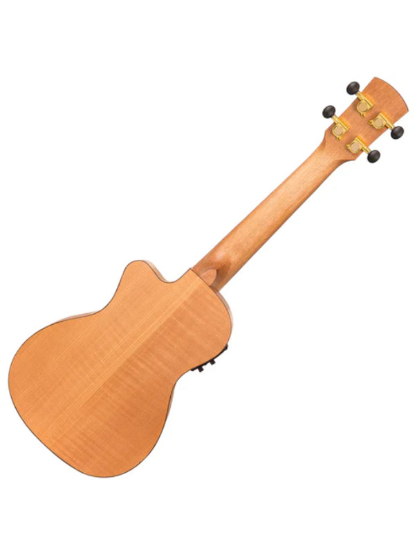 Laka Maple Series Electro-Acoustic Cutaway Ukulele  Carry Bag ~ Concert