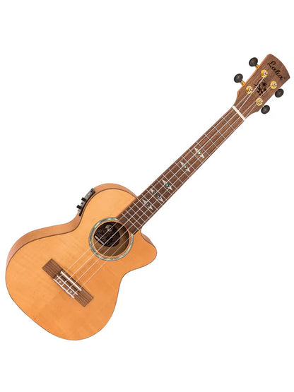 Laka Maple Series Electro-Acoustic Cutaway Ukulele & Carry Bag ~ Tenor