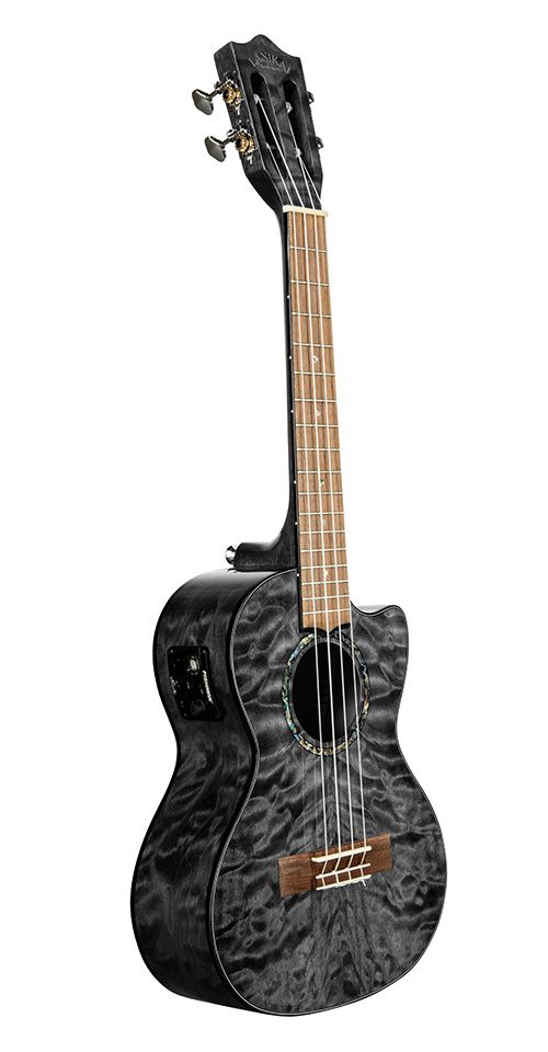 Lanakai QM-BKCET Tenor Electro Cutaway (Black)