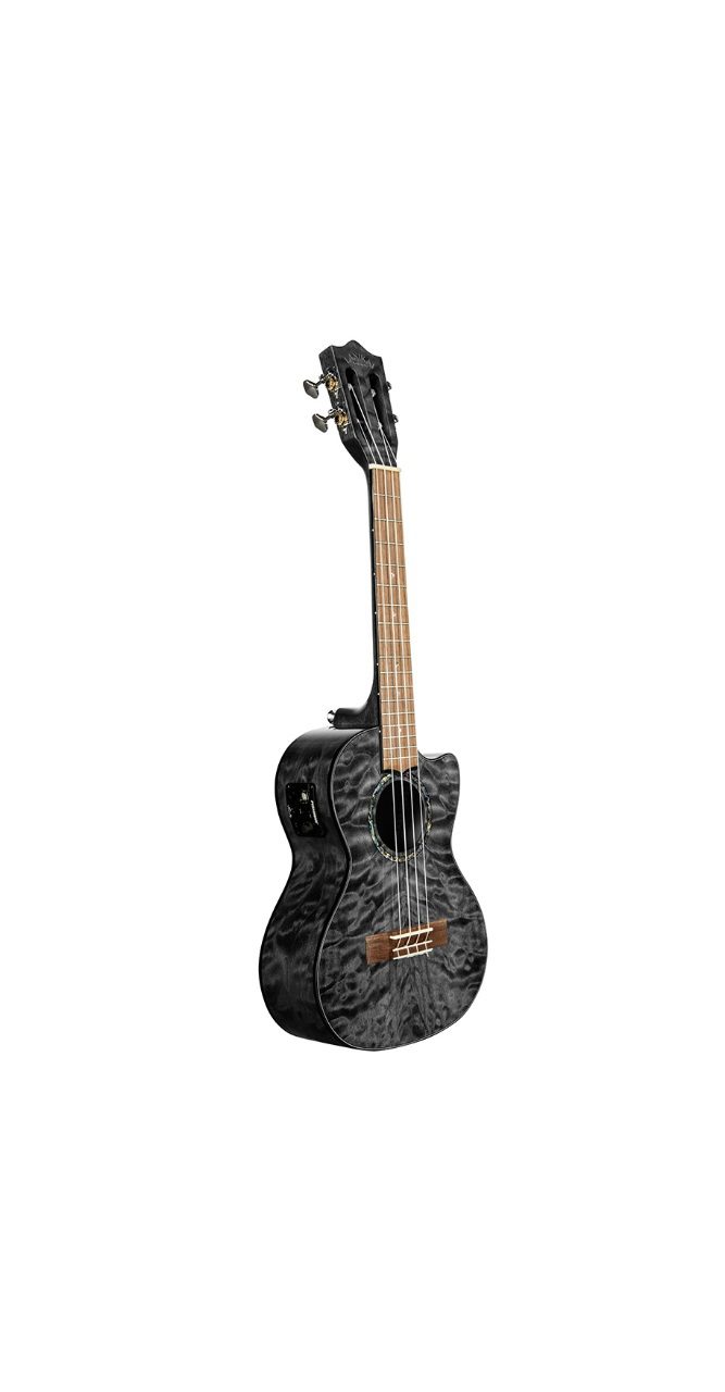 Lanakai QM-BKCET Tenor Electro Cutaway (Black)