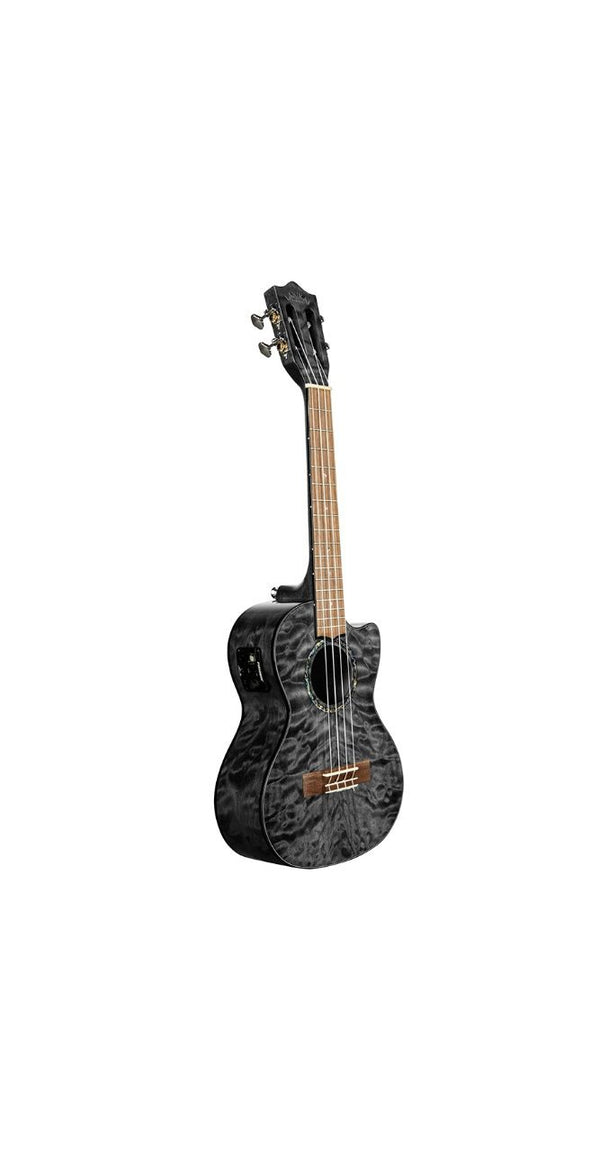 Lanikai QM-BKCET Tenor Electro Cutaway (Black)