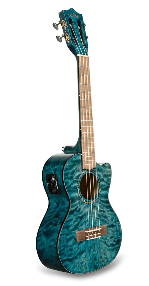 Lanakai QM-BLCET Tenor Electro Cutaway (Blue)