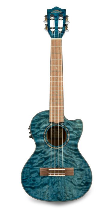 Lanakai QM-BLCET Tenor Electro Cutaway (Blue)