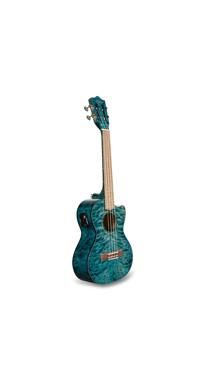 Lanakai QM-BLCET Tenor Electro Cutaway (Blue)