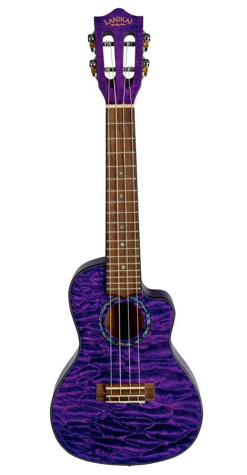 Lanikai QM-PUCEC Concert Electro Cutaway (Purple)