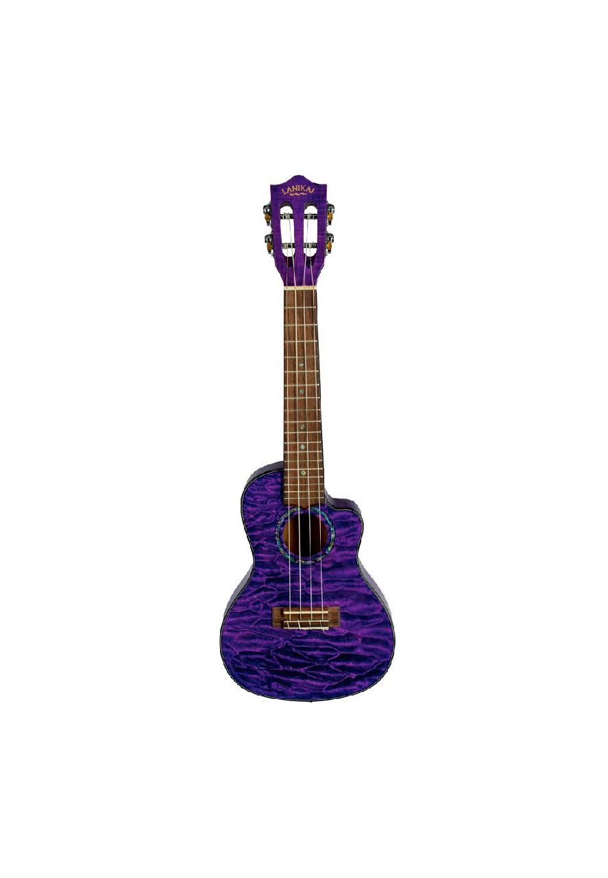 Lanikai QM-PUCEC Concert Electro Cutaway (Purple)