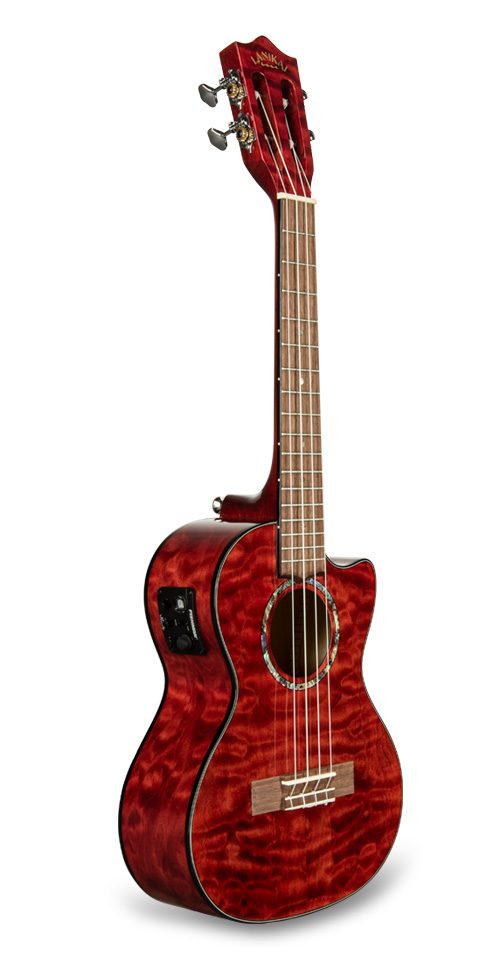 Lanikai QM-RDCET Tenor Electro Cutaway (Red)