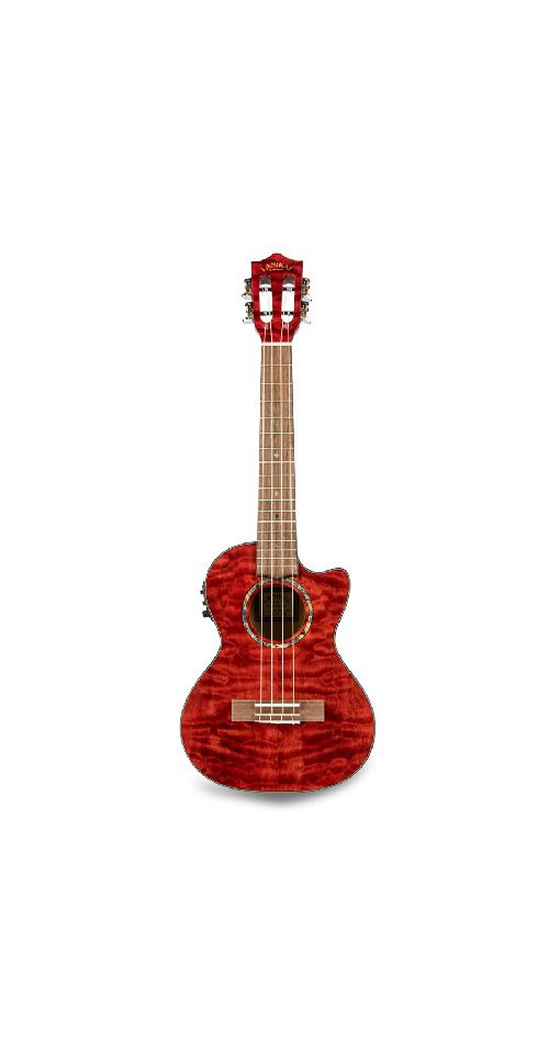 Lanikai QM-RDCET Tenor Electro Cutaway (Red)