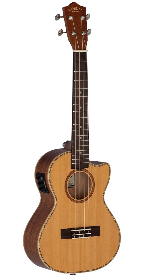 Lanikai CDST-CET Cedar Solid Top Tenor A/E Ukulele