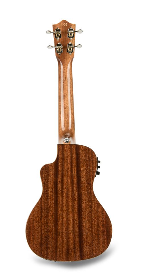 Lanikai MAS-CEC All Solid Mahogany Concert Elec-Cut  c/w Gig Case