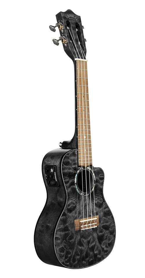 Lanikai QM-BKCEC Concert Electro Cutaway (Black)