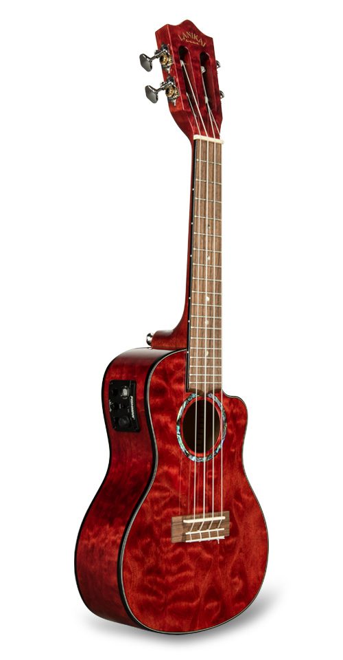 Lanikai QM-RDCEC Concert Electro Cutaway (Red)