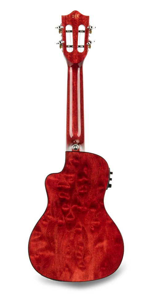 Lanikai QM-RDCEC Concert Electro Cutaway (Red)