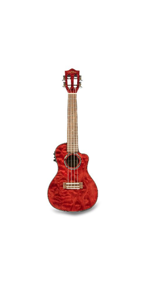 Lanikai QM-RDCEC Concert Electro Cutaway (Red)