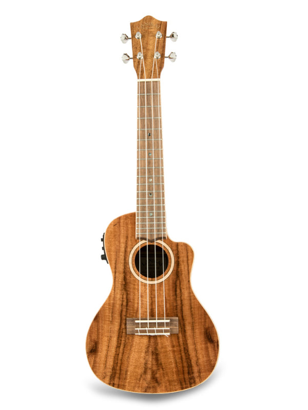 Lanikai ACS-CEC  All Solid Acacia Concert Electric Cutaway Ukulele With Bag