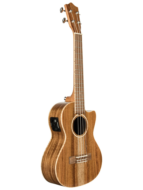 Lanikai ACS-CET Tenor All Solid Acacia  Electric Cutaway Ukulele With Soft Bag
