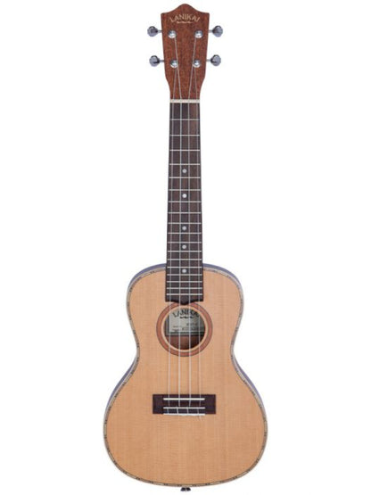 Lanikai CDST-C Concert  Cedar Solid Top Ukulele With Gig Bag