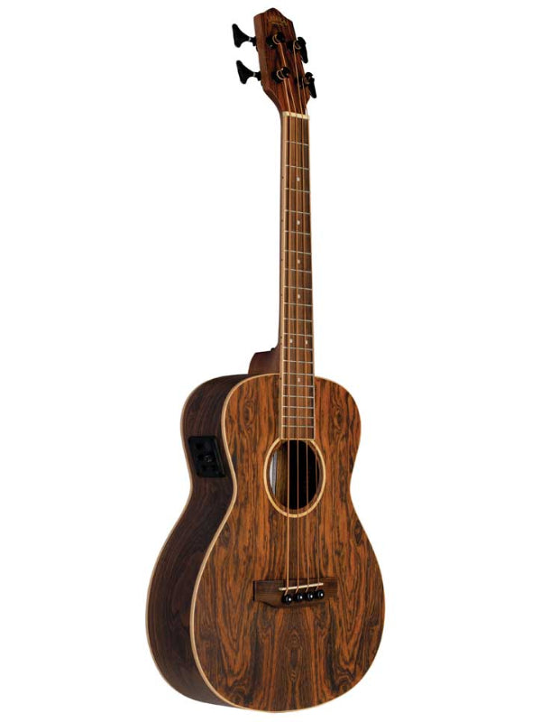 Lanikai FB-EBU Mini Bass Figured Bocote Electric  Ukulele With Gig Bag