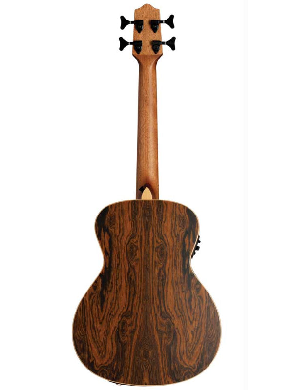 Lanikai FB-EBU Mini Bass Figured Bocote Electric  Ukulele With Gig Bag