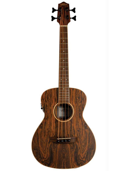 Lanikai FB-EBU Mini Bass Figured Bocote Electric  Ukulele With Gig Bag