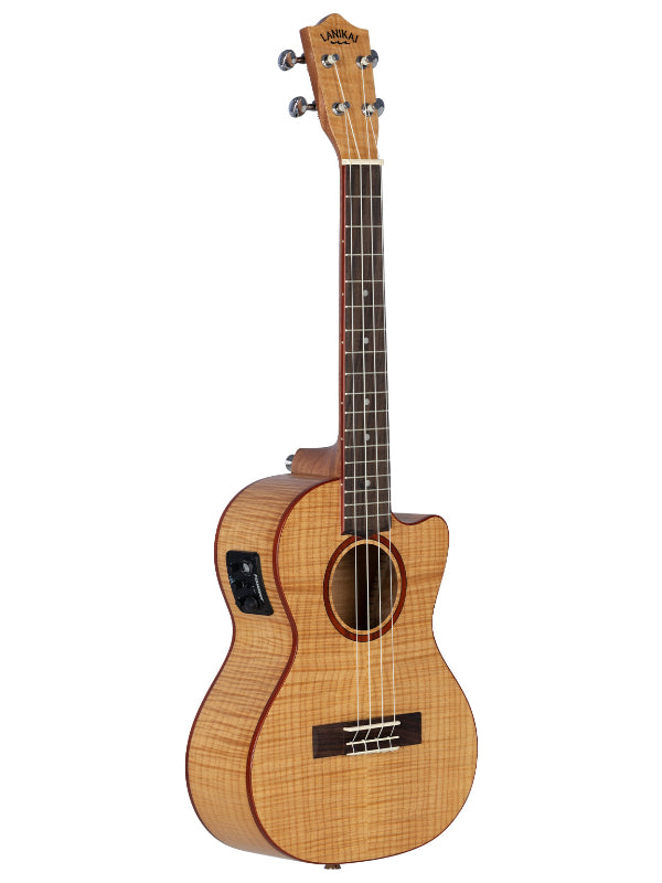 Lanikai FM-CET Tenor Electric Flame Maple  Cutaway Ukulele With Gig Bag