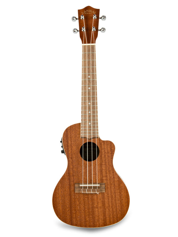 Lanikai MA-CEC Concert Mahogany  Electric Cutaway Ukulele With Gig Bag