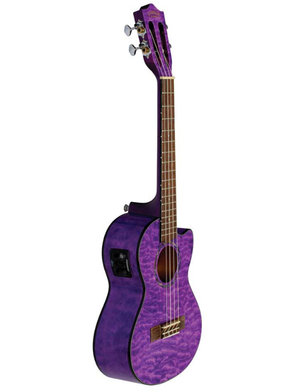 Lanikai QM-PUCET Tenor Electro Maple Purple Ukulele