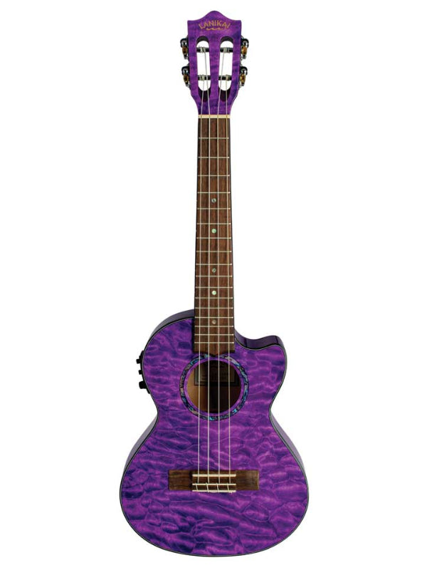 Lanikai QM-PUCET Tenor Electro Maple Purple Ukulele