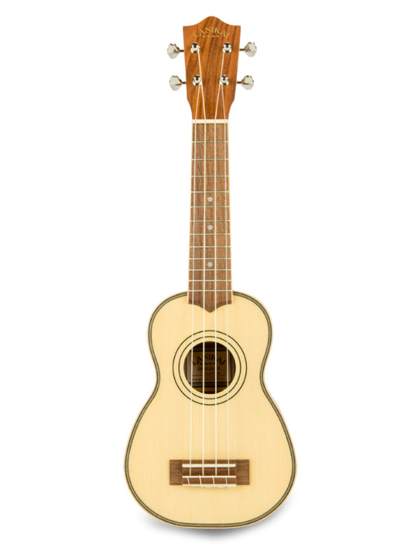 Lanikai SPST-S Soprano Solid Spruce Top Ukulele With Gig Bag