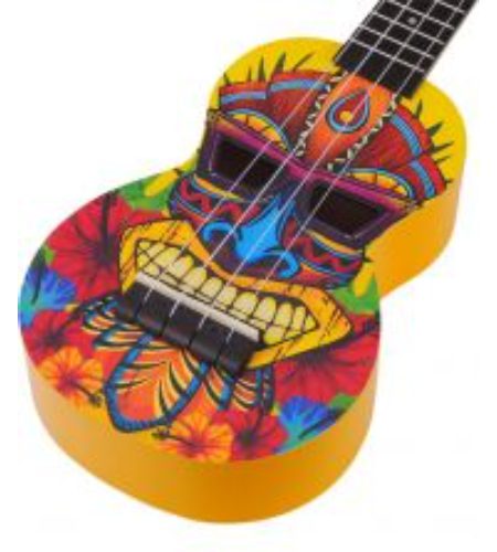 Mahalo Soprano Ukulele Tiki design