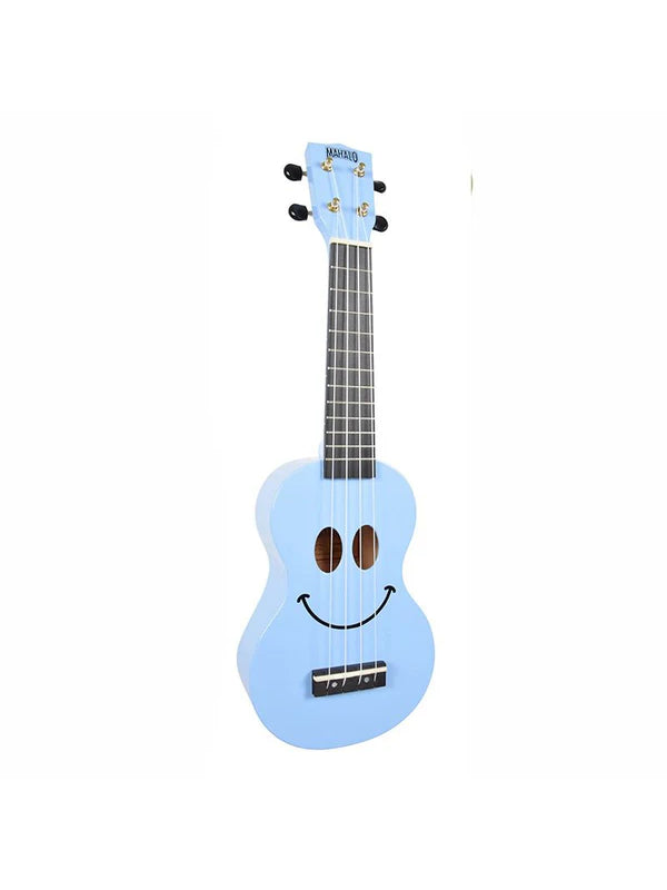 Mahalo Soprano Ukulele Art Design Smile Light Blue With Bag