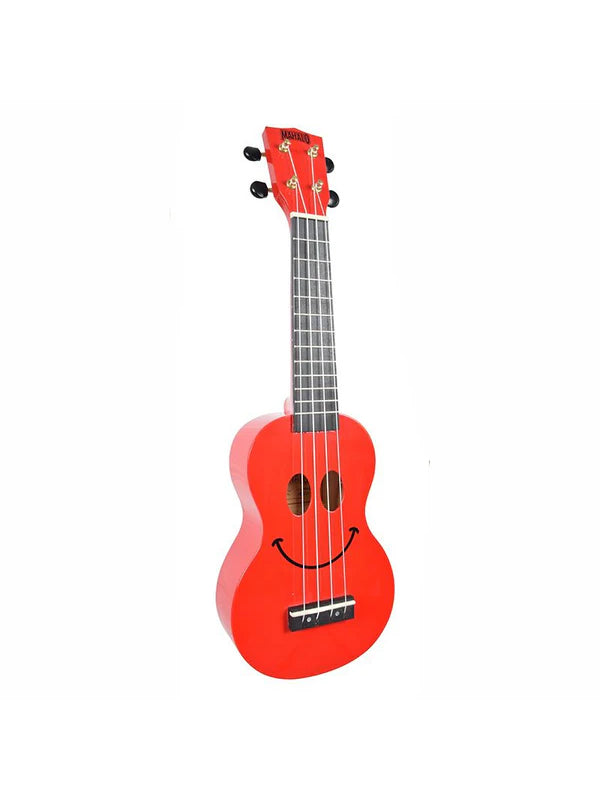 Mahalo Soprano Ukulele Art Design Smile Red With Bag