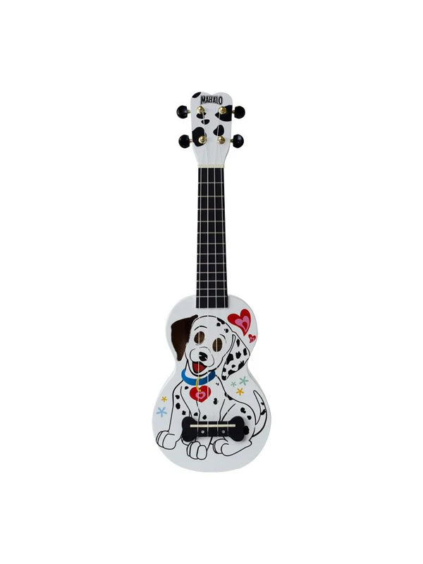 Mahalo Soprano Ukulele Dalmatian With Bag