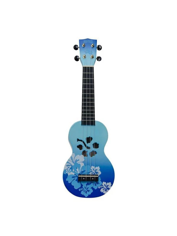 Mahalo Soprano Ukulele Hibiscus Blue