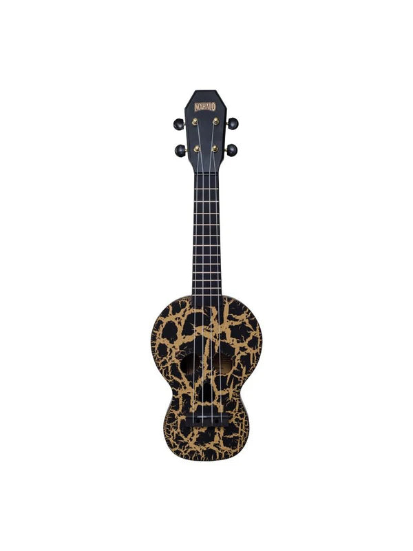 Mahalo Soprano Ukulele Skull Design Black
