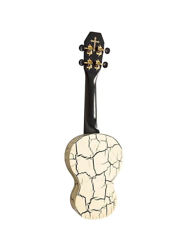 Mahalo Soprano Ukulele Skull Design White