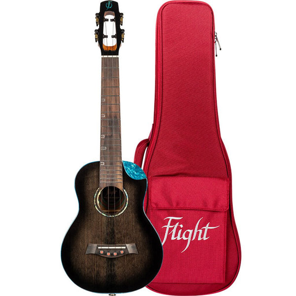 Flight Nighthawk Concert Electro Ukulele - Black Stain