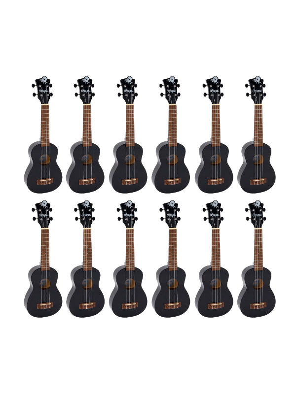Octopus Academy Soprano Ukulele 12-pack ~ Black