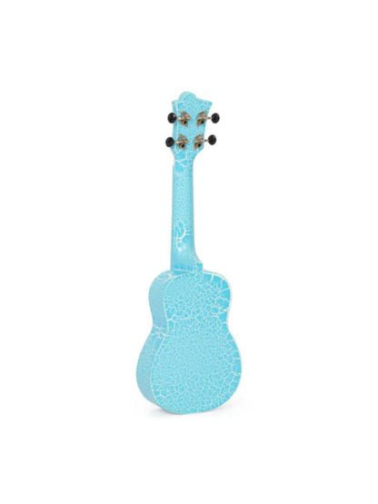 Octopus Academy soprano ukulele ~ Crackle light blue & white crackle